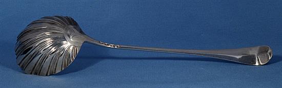 An early George III silver soup ladle, by Job Tripp, Length 13 ¾”/348mm Weight 6oz/170grms.